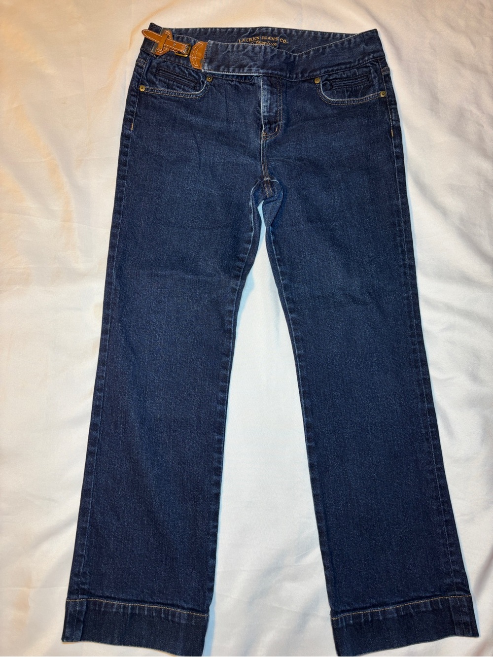 Ralph Lauren Jeans Co Premium Denim Women's Size 10 Straight Leg Attached Belt